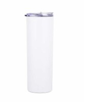 Kitcheniva Skinny Stainless Steel Tumbler With Slider Lid - White