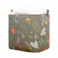 Kitcheniva Rectangular Laundry Basket - Green Leaves