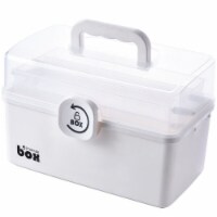 Kitcheniva Portable First Aid Kit Emergency Storage Box - 2 Tier White
