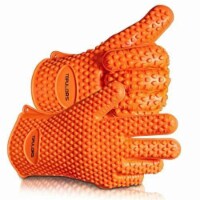 Kitcheniva Silicone Heat Resistant BBQ Grill Gloves - Orange