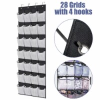 Kitcheniva Over Door Shoe Organizer Rack 28 Grids - Black