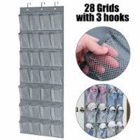 Kitcheniva Over Door Shoe Organizer Rack 28 Grids - Dark Gray