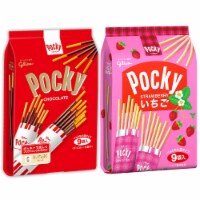 Pocky Chocolate & Pocky Strawberry Biscuit Sticks - Pack of 2