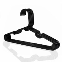Kitcheniva Durable Plastic Kid's Clothes Hanger - Black 5 PCS