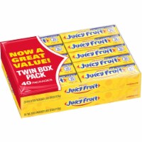 Juicy Fruit Original Bubble Chewing Gum - 40 Packs