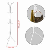 Kitcheniva Coat Stand Garment Rack 12 Hooks - White