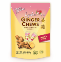 Prince of Peace Ginger Chews Candy With Lychee - 6 Pack