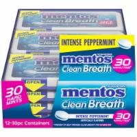Mentos Clean Breath Hard Mints - Peppermint - Pack of 12