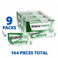 Trident White Spearmint Sugar Free Gum - 9 Packs