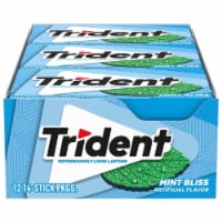 Trident Mint Bliss Sugar Free Gum With Xylitol - 12 Packs