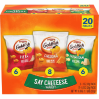 Goldfish Crackers Variety With Cheddar Pizza And Parmesan Snack Packs - 20 Counts