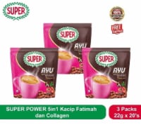 Super 5 In 1 Kacip Fatimah & Collagen Instant Coffee 22g - 20 Sticks (Pack of 3)