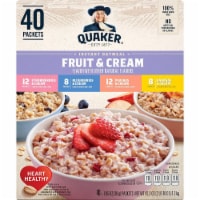 Quaker Instant Oatmeal Fruit & Cream Variety Pack 42.3 oz - 40 Ct