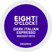 Eight O'Clock Coffee K-Cup Pods 72 Count - Dark Italian Espresso