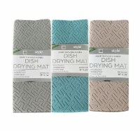 Kitcheniva Reversible Ultra Absorbent Microfiber Dish Drying Mat 2 Pcs - Brown