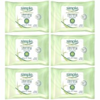 Simple Cleansing Facial Wipes - 25 Wipes Pack of 6