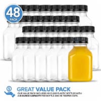 Kitcheniva Empty Plastic Juice Bottles With Caps 8oz - Pack of 48