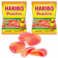 Haribo Peaches Gummy Fruit Chewy Candy 4 oz - 2 Bags
