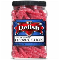 Its Delish Sweet And Sour Strawberry Licorice Sticks 2.5 Lbs
