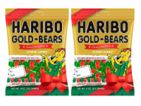 Haribo Gummy Gold Bears Candy Christmas Edition 4oz - Pack of 2