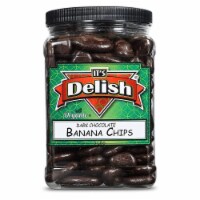 Its Delish Organic Dark Chocolate Covered Banana Chips 3 Lbs