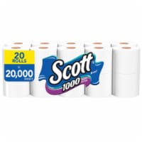 Scott 1000 Sheets Per Roll Toilet Paper - 20 Rolls