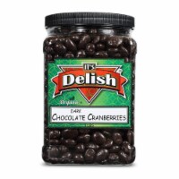 Its Delish Organic Dark Chocolate Covered Cranberries 3 Lbs