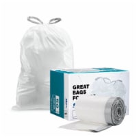 Simplehuman® Code P Custom-Fit Trash Can Liner - White, 20 ct - Kroger