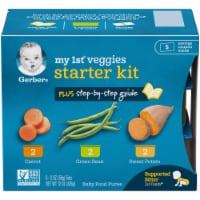 Gerber My 1st Veggies Starter Kit Baby Food 3 Different Flavors 6 Ct - Pack of 4