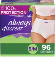 Always Discreet Incontinence Underwear Maximum Absorb S/M - 96 Count