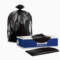 Plasticplace Heavy Duty Black Trash Bags 1.2 Mil 250 Count - 12-16 Gallon