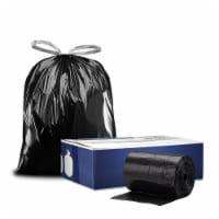 Plasticplace Heavy Duty Black Trash Bags 1.2 Mil 100 Count - 32-33 Gallon