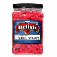 Its Delish Sour Strawberry Licorice Straws 2.5 Lbs