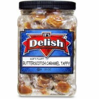 Its Delish Gourmet Butterscotch Caramel Taffy 18 oz