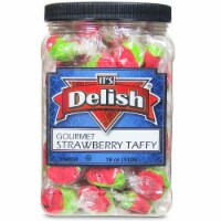 Its Delish Gourmet Red Strawberry Flavored Taffy Chews 18 oz