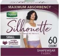 Depend Silhouette Incontinence Postpartum Underwear Small 60 Count - Purple