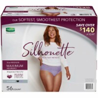 Depend Silhouette Incontinence Postpartum Underwear Medium 56 Count - Lavender & Black