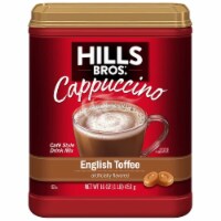 Hills Bros Instant Decadent Cappuccino Mix 16 oz - English Toffee