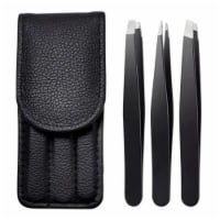 3Pcs Stainless Steel Premium Eyebrow Tweezers Set