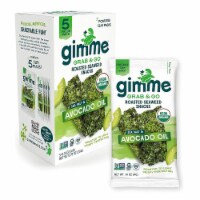 Gimme Seaweed Grab & Go, Sea Salt & Avocado Oil, Organic Roasted Seaweed Sheets, 5 Count Perspective: Main