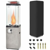 Hivvago 41 000 BTU Propane Patio Heater with Metal Hood-Gray Perspective: Main