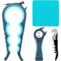Otstar Jar Opener Bottle Opener for Seniors - Blue and Grey Perspective: Main
