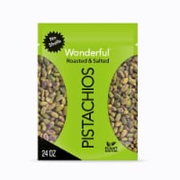 Wonderful Pistachios No Shells, Roasted & Salted Nuts, 24 Ounce Resealable Bag, Good Source o Perspective: Main