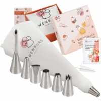 Versatile Easy to Clean Icing Piping Bags and Tips Set 7 Pieces Baker s