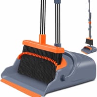 Sp Upgrade Broom and Dustpan Set Gray & Orange Perspective: Main