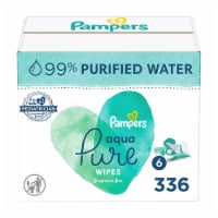 Pampers Aqua Pure Sensitive Baby Wipes, 99% Water, Hypoallergenic, 336 Wipes Perspective: Main