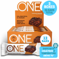 ONE Protein Bars, Chocolate Brownie, 20g Protein, 2.12 Ounce (Pack of 3 - 36 Bars)