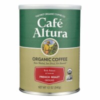 Cafe Altura - Organic Ground Coffee - French Roast - Case of 6 - 12 oz.