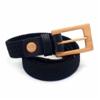 Woodbelt Yellowstone Brave 312 Luxury Leather Belt with Beech Wooden Buckle, Black