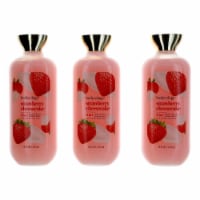 Strawberry Cheesecake by Bodycology, 3 Pack 16 oz 2 in 1 Body Wash & Bubble Bath for Women Perspective: Main